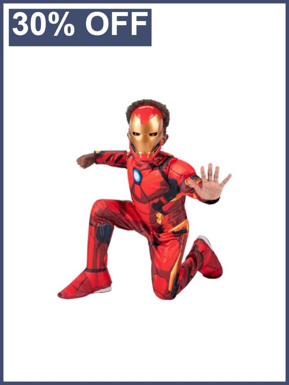 Marvel Iron Man Youth Halloween Costume Padded Jumpsuit & Mask